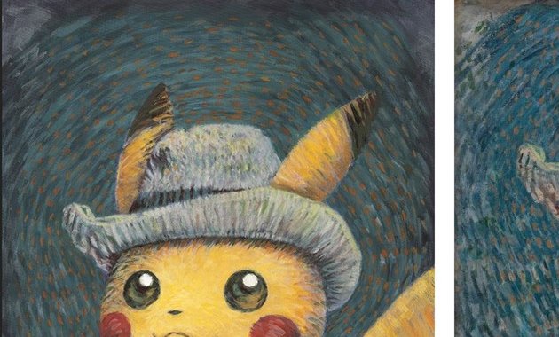 Pokémon x Van Gogh inspired Pikachu Artwork